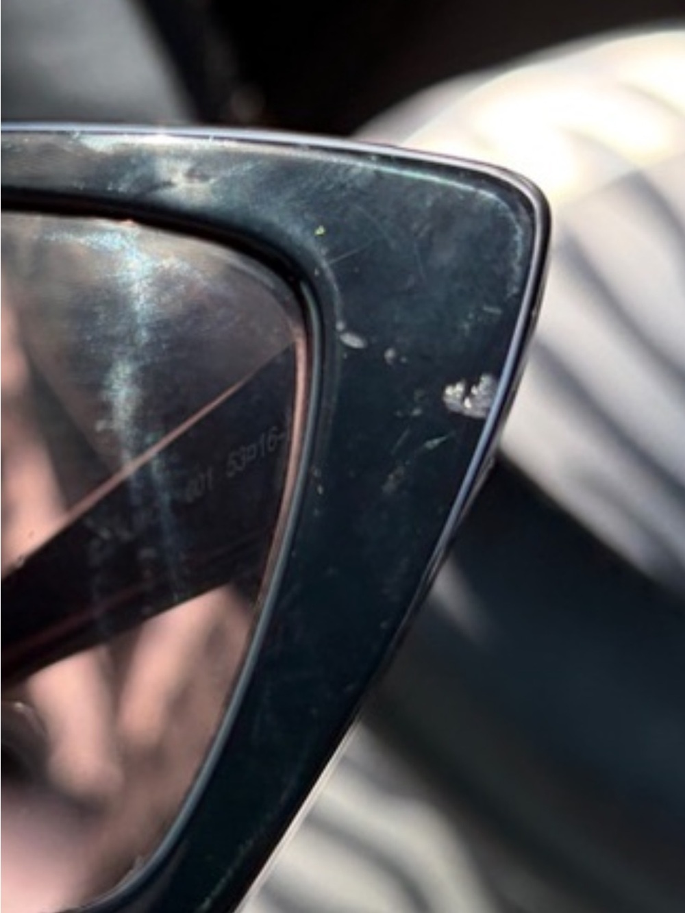 Saint Laurent Women’s Black Glossy Cat-Eye Sunglasses - Picture 11 of 12